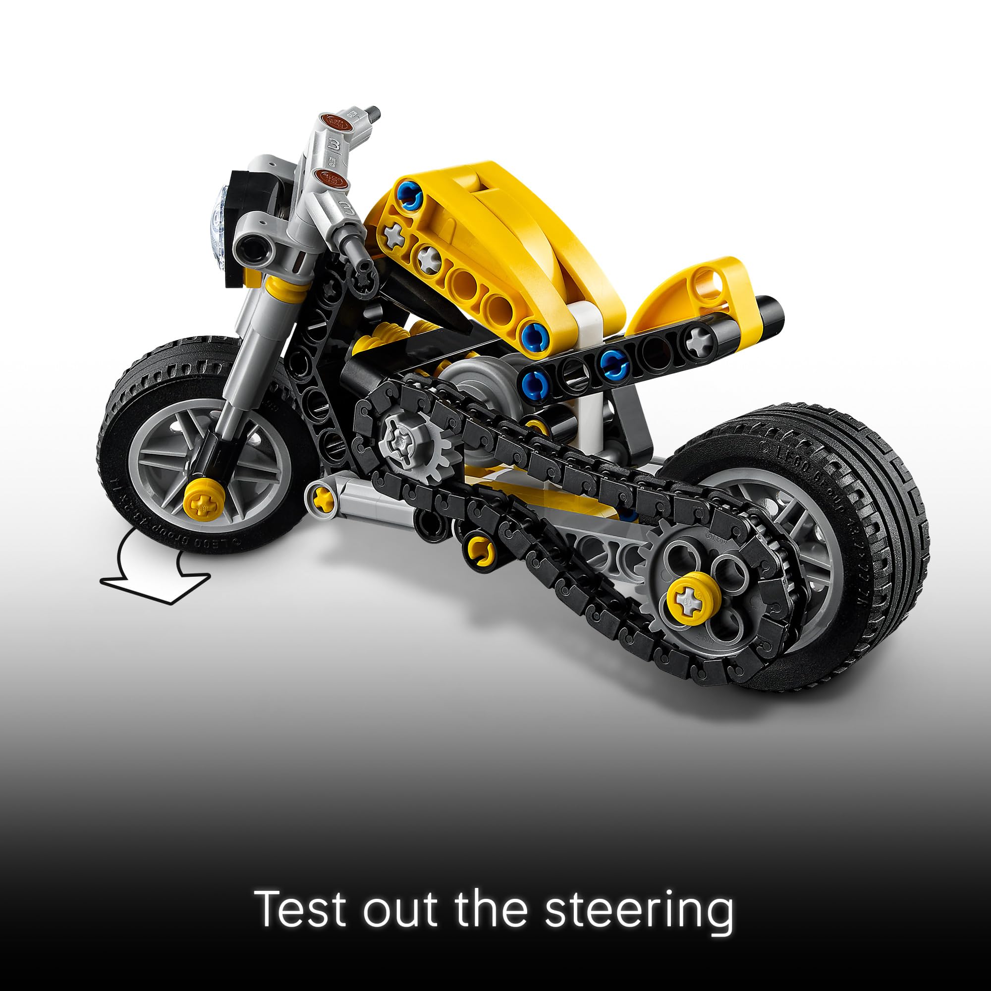 LEGO Technic Yellow Motorcycle Toy - Building Toy for Boys & Girls